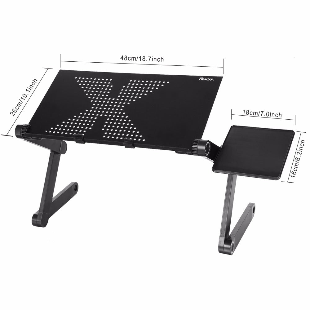 Support - Table de bureau Homdox  360 degrés réglable pliable pour ordinateur portable Notebook avec souris Rose