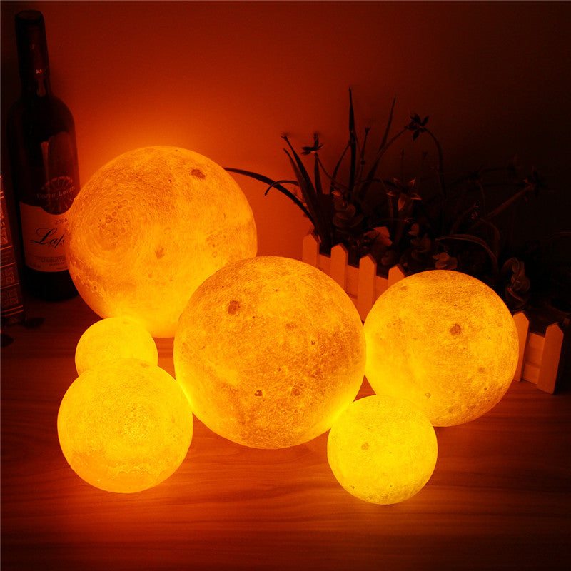 Lampe de lune, 12cm de diamètre 16 couleurs LED Impression 3D Lampe de Lampe de lune, 12cm de diamètre 16 couleurs LED Impression 3D Lampe de