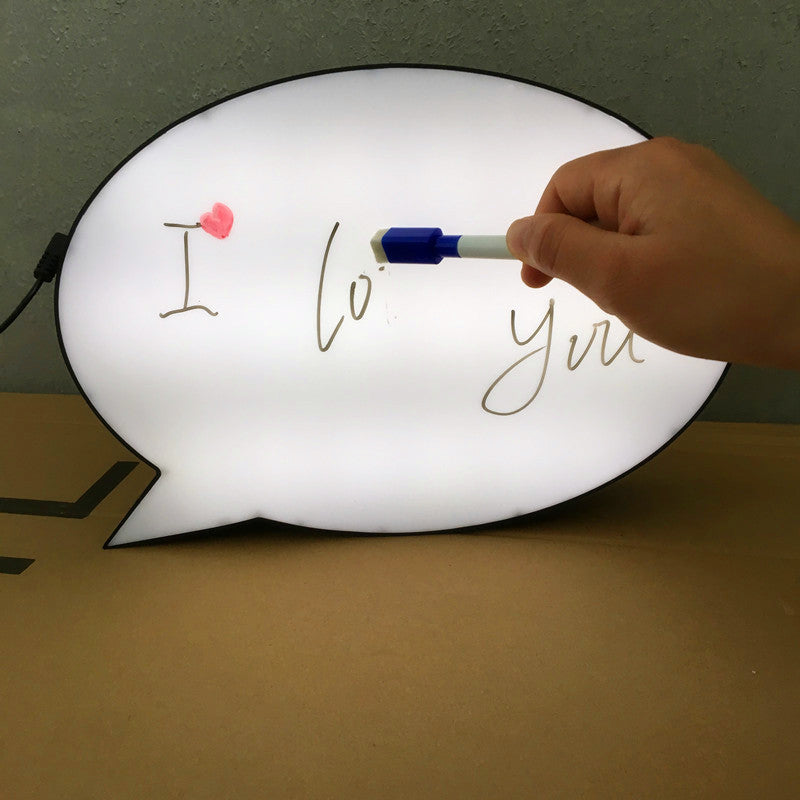 Inscrivez vos messages sur cette LIGHT BOX  LED- Fournit avec 3 stylos de couleurs différentes !!!