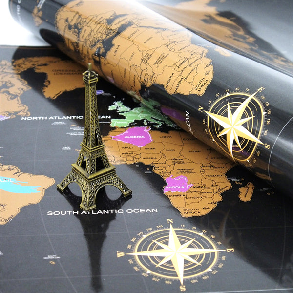 Immortalisez chacun de vos voyages avec cette carte du monde à gratter !