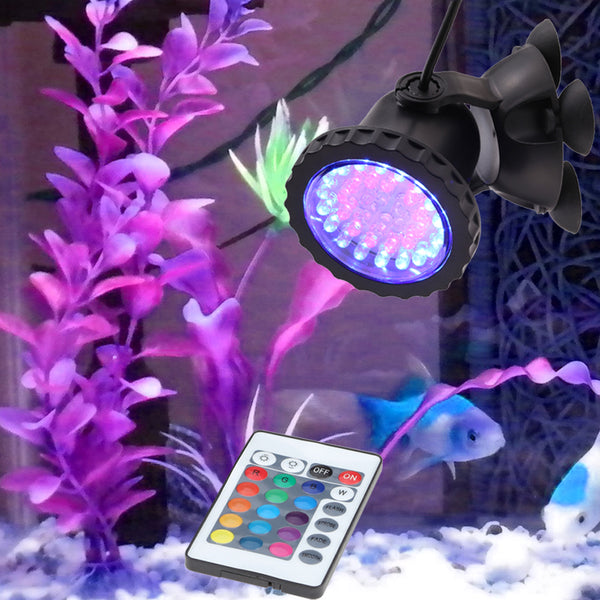 Spot Aquarium LED étanche RVB avec télécommande